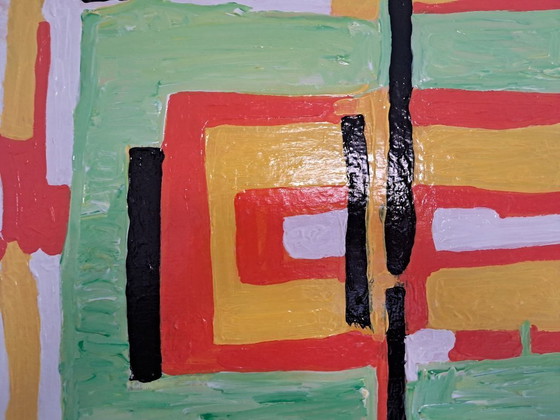 Image 1 of Enzo SAN MARCO - Abstracto negro - Cuadro de artista