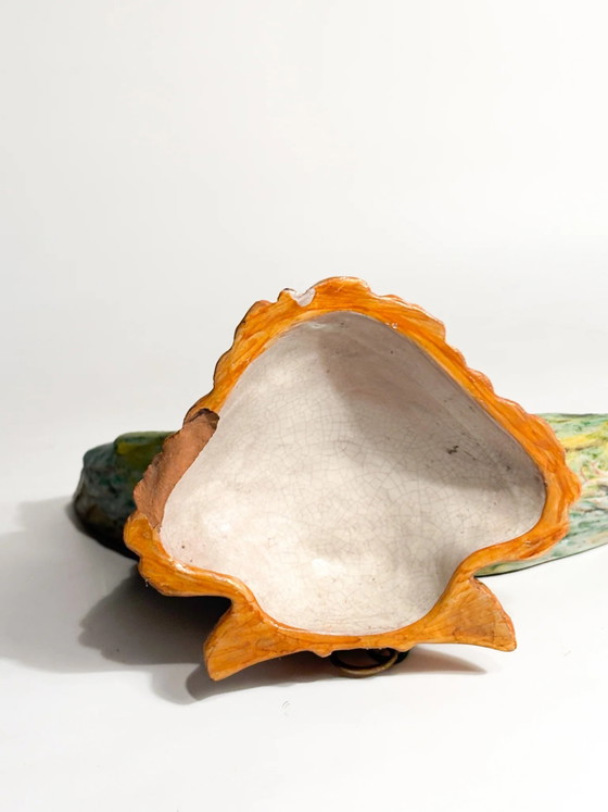 Italienische Keramik-Wandvase mit Engelsmotiv aus dem frühen 20. Jahrhundert – Dekorative Objekte, Ceramic (photo 10 of 10)