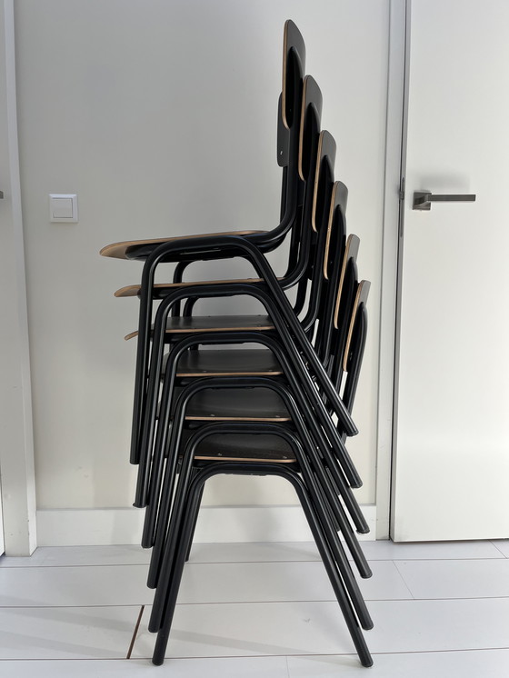 Image 1 of 6x Zuiver noir eetkamerstoelen