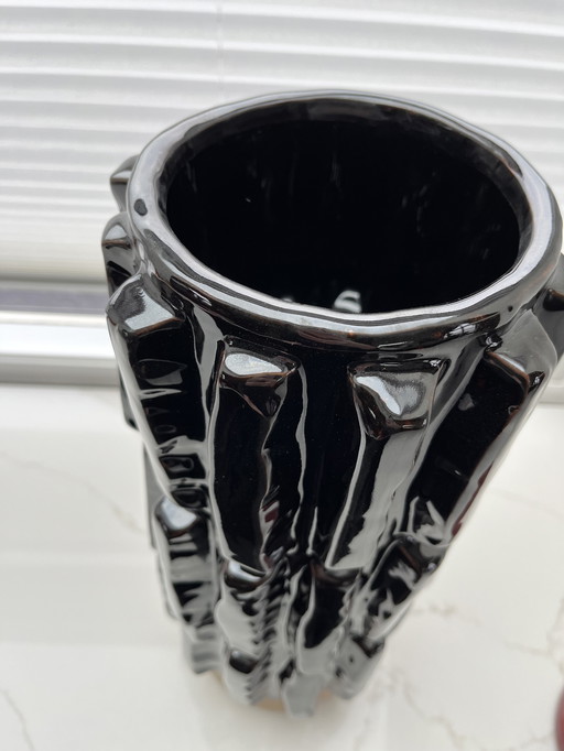 POLSPOTEN- Vaso strutturato L - marrone scuro