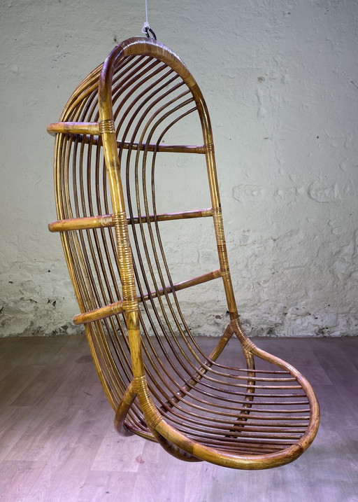 Rattan Hanging Armchair, Vintage