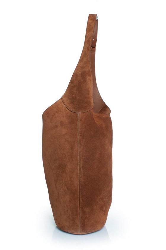 Image 1 of Saint Laurent, Hobo Le 5 A 7 en daim cognac