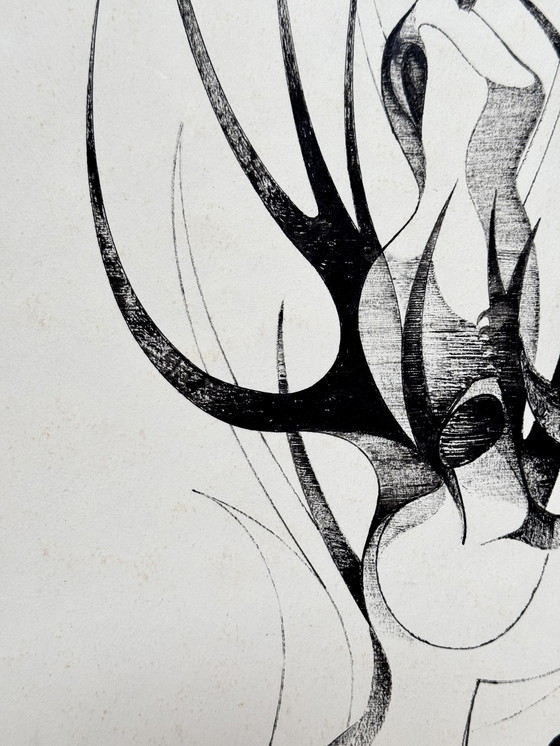 Image 1 of Eugène Eechaut (1928-2019) - Ink Composition (1970)