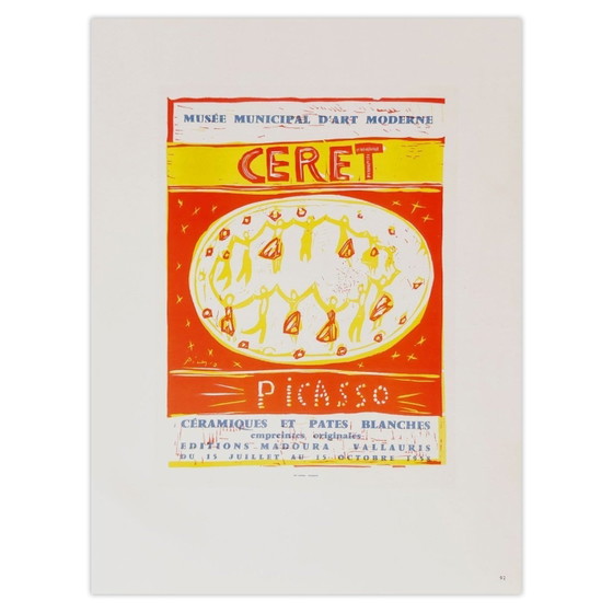 Image 1 of Pablo PICASSO AF 1958 - Musée Municipal Céret poster 1959