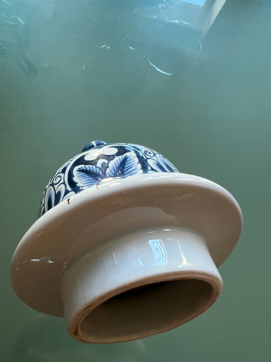 Delfts Blauw piccolo vaso con coperchio, Vasi, Ceramica, Blu (foto 5 di 8)