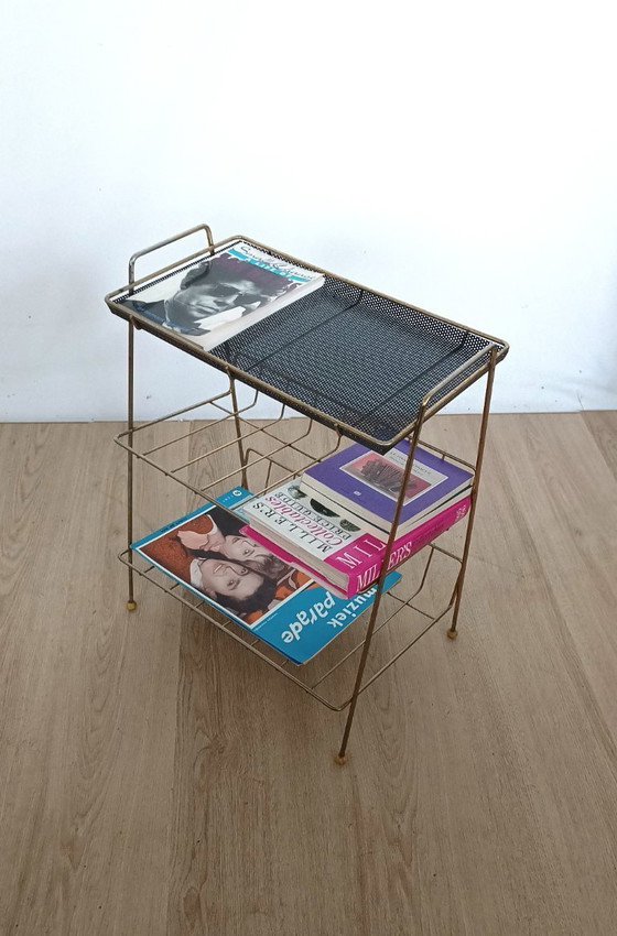 Image 1 of Table d'appoint Pilastro Fifties avec porte-revues