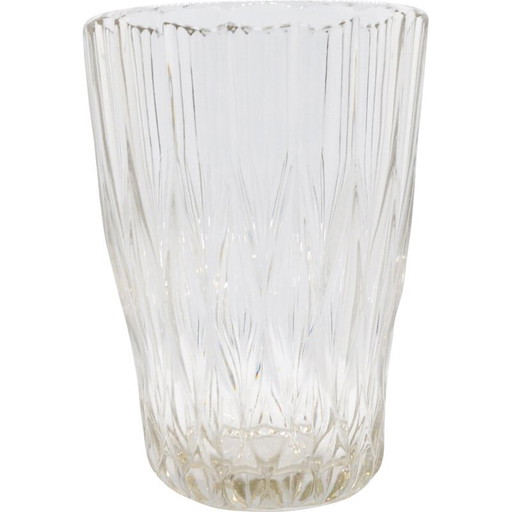 Vase en verre vintage par Jiří Řepásek pour Poděbrady, Tchécoslovaquie années 1960