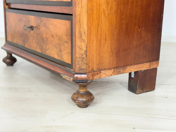 Image 1 of Zeer mooie antieke chiffonière ladekast/wastafel uit circa 1900, Biedermeier-stijl