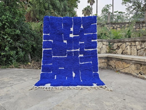 Tapis marocain berbère bleu 250cmx150cm 