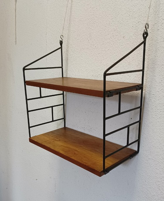 Estante de pared único de la década de 1950 – Armarios de pared, Metal, Wood (photo 5 of 9)
