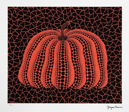 Naar een ontwerp van Yayoi Kusama, Pompoen, Lithografie, jaren 1990