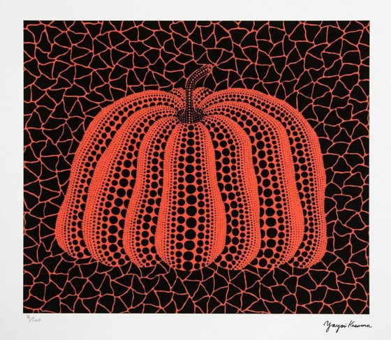 Image 1 of Naar een ontwerp van Yayoi Kusama, Pompoen, Lithografie, jaren 1990