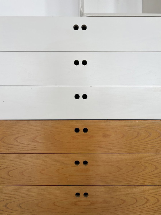 Two-tone modular Bookcases Samara by Derk Jan De Vries for Maisa, Italy, 70s, 8-piece set, White (photo 13 of 23)