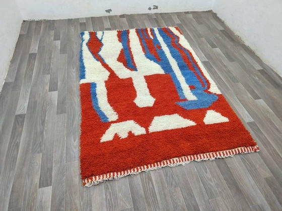 Tappeto marocchino bianco sporco con motivi colorati, 200cm x 300cm – Tappeti, Wool, Bohemian (photo 2 of 12)