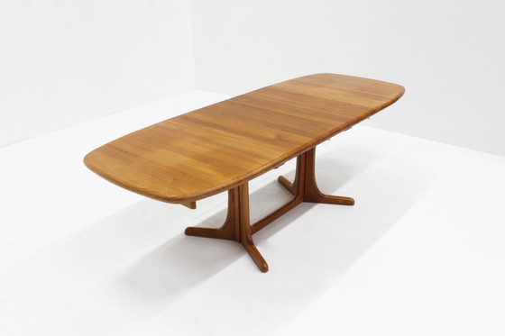 Image 1 of Vintage Danish Oval Extendable Dining Table Solid Teak