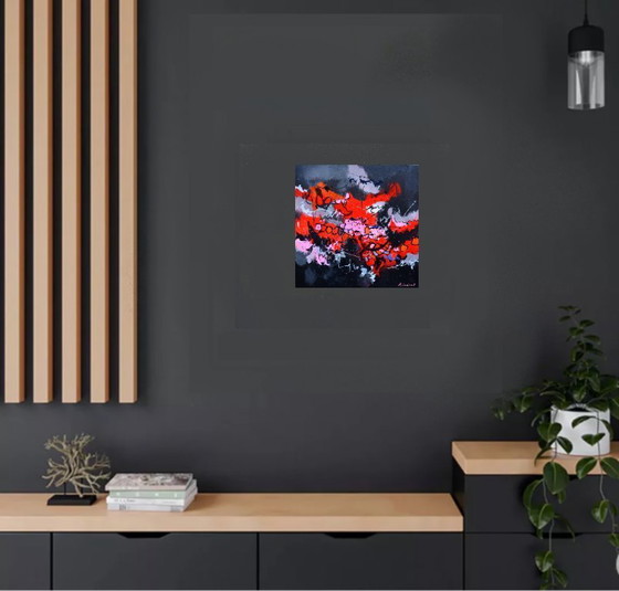 Image 1 of Rood tegen zwart