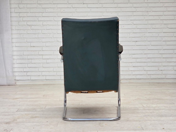 Image 1 of Fauteuil scandinave des années 1950, de style Bauhaus, en état d'origine.