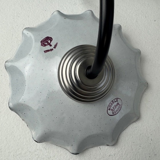 Image 1 of COPPIA DI APPLIQUE ANTICHE A COLLO DI CIGNO DA OFFICINA