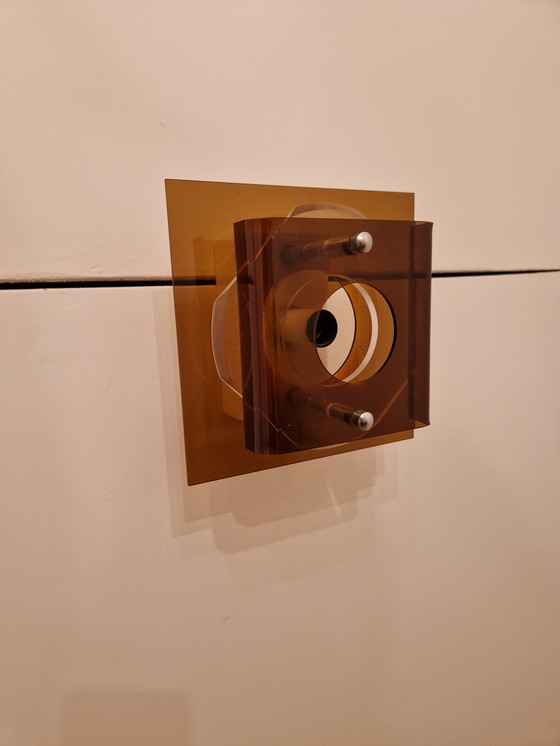 Image 1 of Vintage Herda space age wall lamp perspex