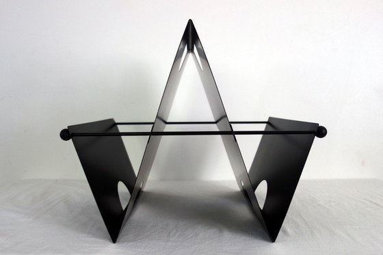 Image 1 of Portariviste postmoderno in metallo, Italia, anni '80