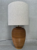 Vintage XL tafellamp - hout