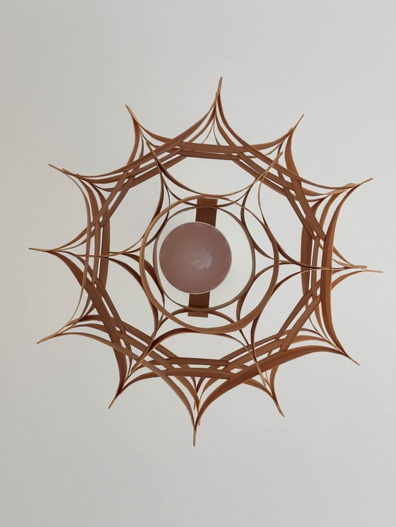 Image 1 of  Mid-Century Wooden Pendant Lamp by Hans-Agne Jakobsson, Sweden, 1970s