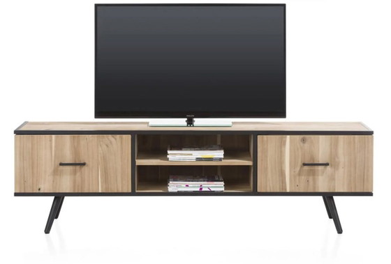 Meuble TV Xooon Kinna 190 cm — Tramwood Fumé – Meubles tv, Gold (photo 5 of 5)