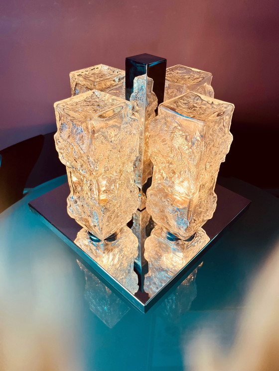 Image 1 of Hillebrand 70's Ice Cube ceiling lamp