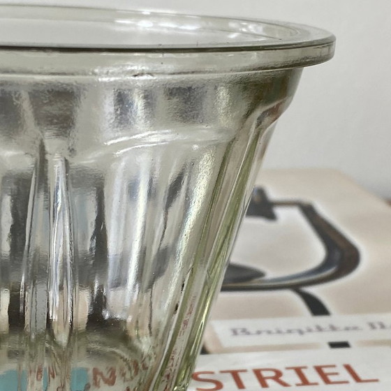 Image 1 of Antique conical-shaped glass jam jar with facets