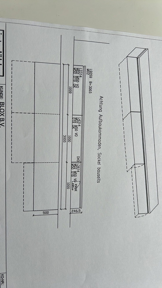 Image 1 of Interlubke Cube lage wandkast wit 2 laden 1 klep