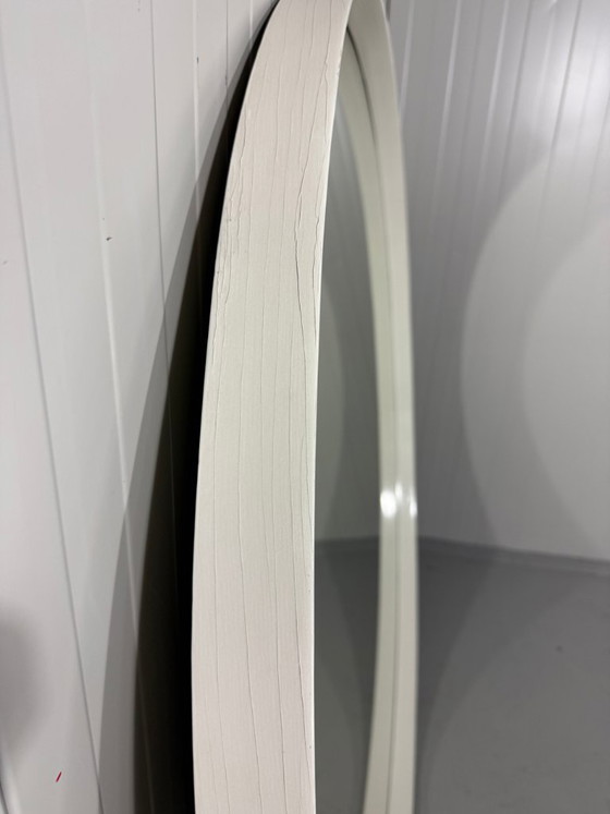 Image 1 of Specchio da parete rotondo XXL in legno bianco, anni '60-'70