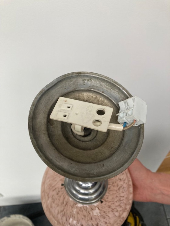 Image 1 of 1x Lampada da soffitto Art Déco rosa salmone marmorizzato