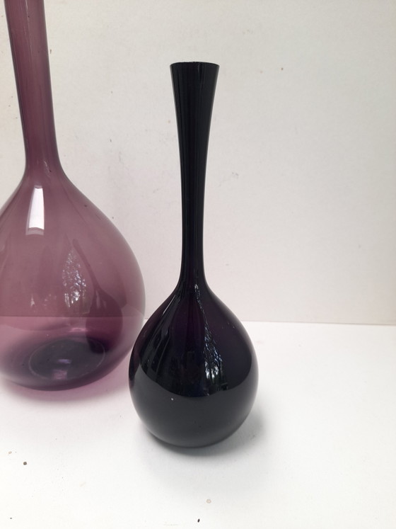 Set of 2 Arthur Percy Swedish bulb vases – Glass (photo 2 of 6)
