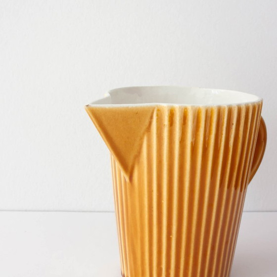 Image 1 of Juego de tazas de té y jarra de leche de cerámica de Secla, década de 1970.