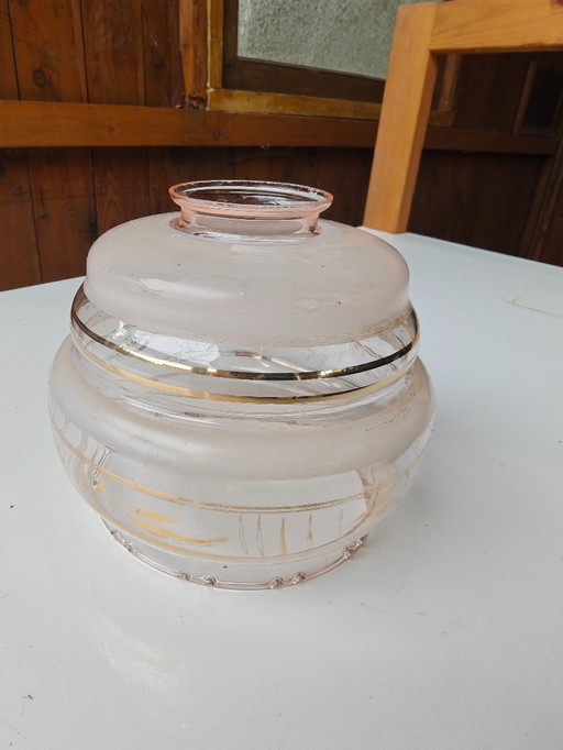 Antique glass lampshade