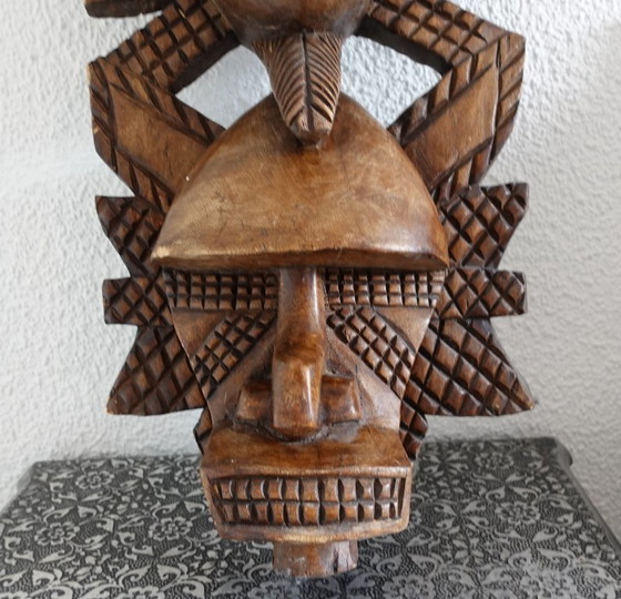 Image 1 of decoratief vintage houten Afrikaans beeld