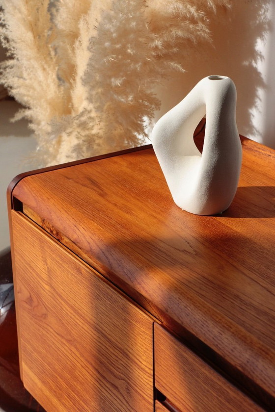 Image 1 of White Newton Teak Sideboard: Large “Petersfield” Sideboard