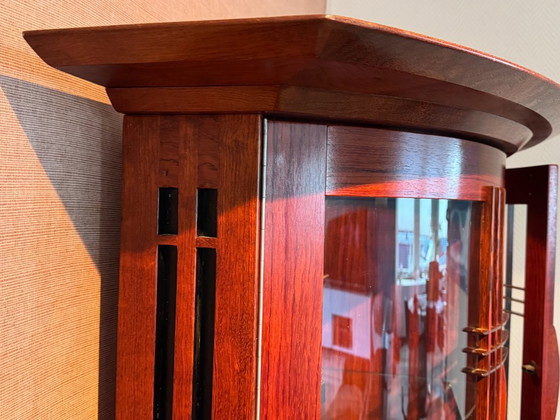 Schuitema Vitrina Semicircular, Vidrio, Madera, Negro (foto 6 de 8)