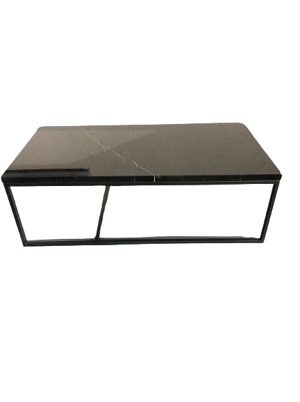 Mesa de centro de diseño de mármol Nero Marqiuna