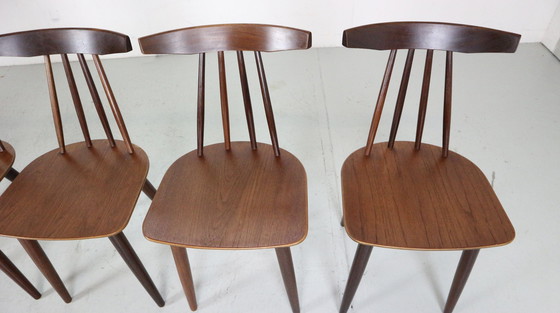 Image 1 of Set di sei sedie da pranzo Poul Volther