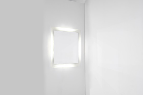 Image 1 of Specchio quadrato vintage in vetro, Italia, anni '70.