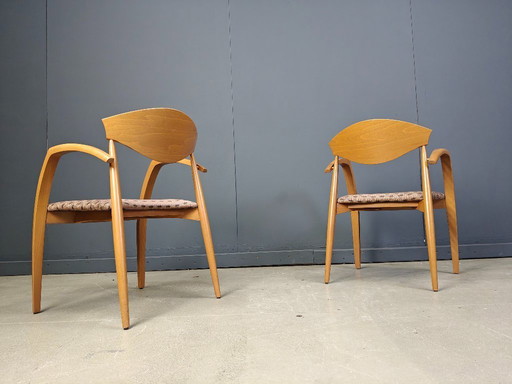 Spanische Vintage-Holzsessel, 6er-Set aus den 1990er Jahren