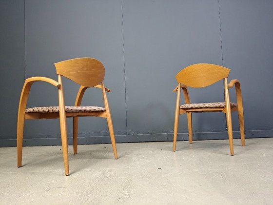 Image 1 of Vintage spanish wooden  armchairs, 1990s set of 6