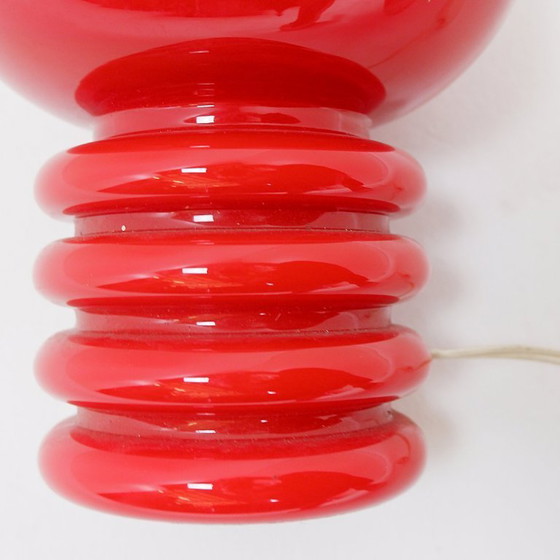 Image 1 of Opaline glass table lamp by Herwig & Frank Sterckx for De Rupel, Belgium, 1960s