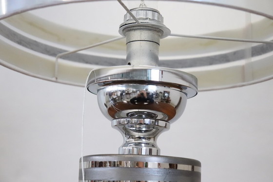 Image 1 of Lampe de table en céramique et chrome, Italie, années 1970