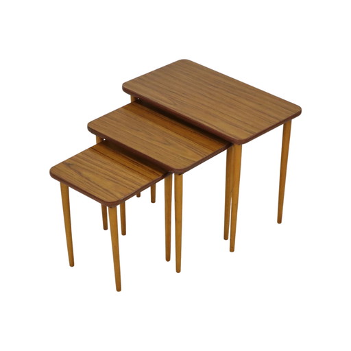 3x Tables gigognes vintage en Formica