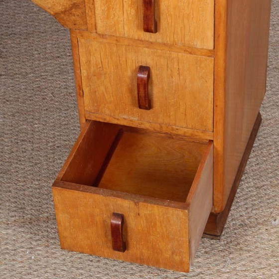 Image 1 of Burl wood desk/dressing table dating from the 1930s