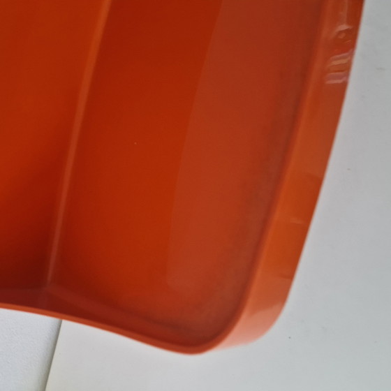 Image 1 of Oranje wandplank met kapstok spaceage jaren 70 