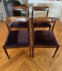 Set di 4 sedie da pranzo vintage in palissandro – Stile moderno di metà secolo
