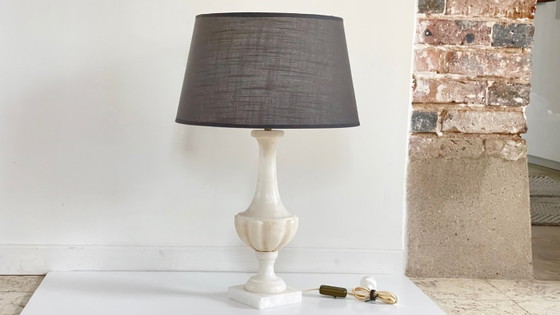 Lampe Medicis Pierre D'Albatre Vintage – Textile, Stone (photo 5 of 17)